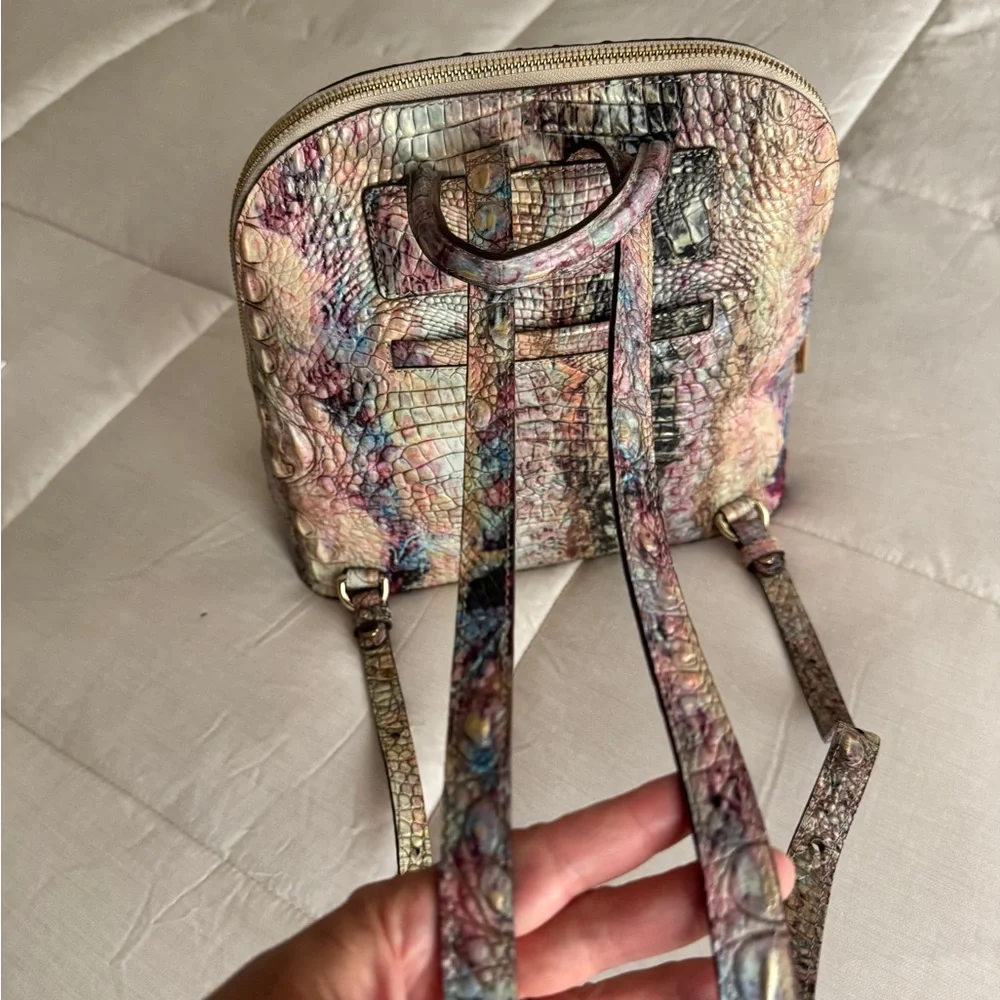 Brahmin Iridescent Croc-Embossed Felicity Backpack in Multicolor